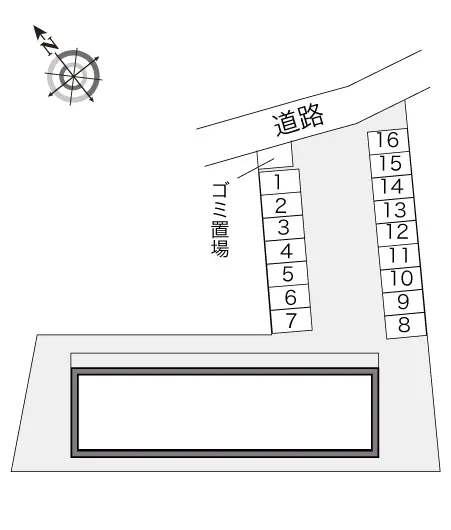 ★手数料０円★印西市小林　月極駐車場（LP）